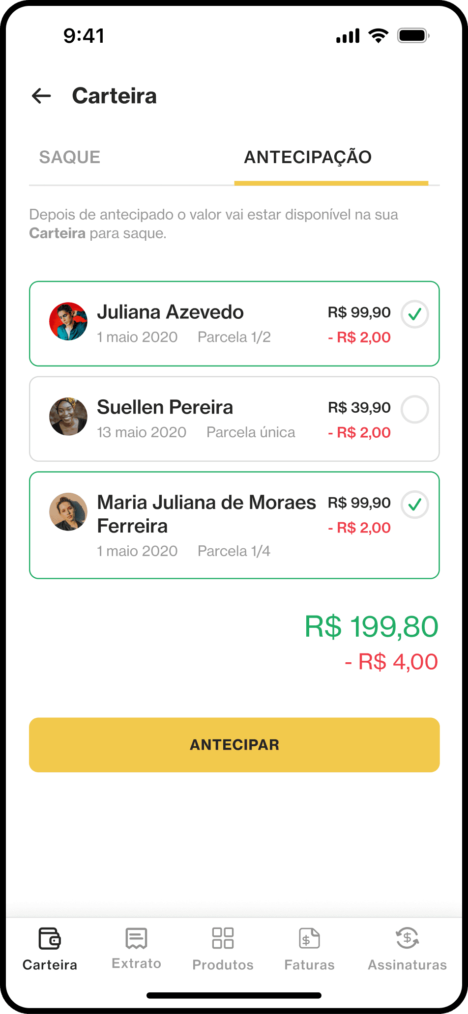 Nexur mobile screen